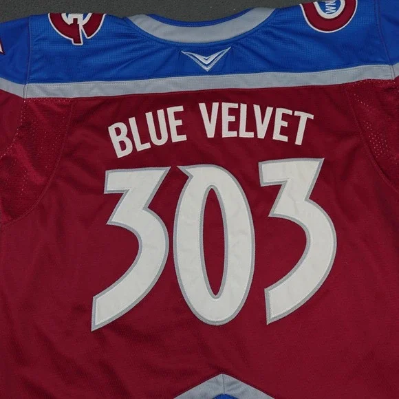 Elev808 Colorado Avalanche Hockey Jersey Mens Medium Red Blue Velvet 303 EDM - Picture 7 of 11